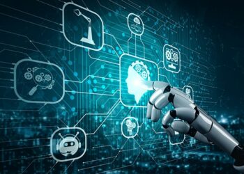 3D rendering artificial intelligence AI research of robot and cy 3D rendering artificial intelligence AI research of robot and cyborg development for future of people living. Digital data mining and machine learning technology design for computer brain.